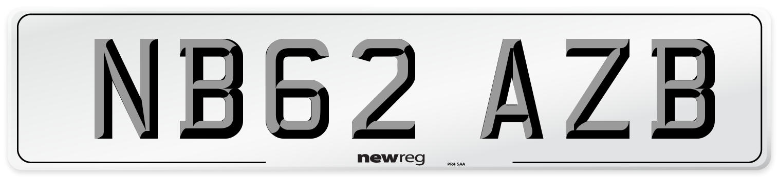 NB62 AZB Number Plate from New Reg